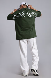 Sinners choice Olive oversized t-shirt