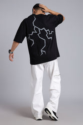 Human being black oversized T-shirt