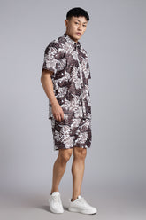Brown Graffiti Print Cord-Sets