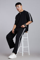 Black Dobby Fabric Cord-set