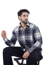 Navy Check Cashmelon Fabric Shirts