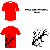 "Quoted monster hand" Red oversized t-shirt