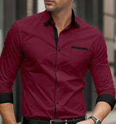 Sotton Fabric Maroon Shirt