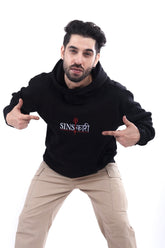 Black Solid Sinskari Crew Hoodie