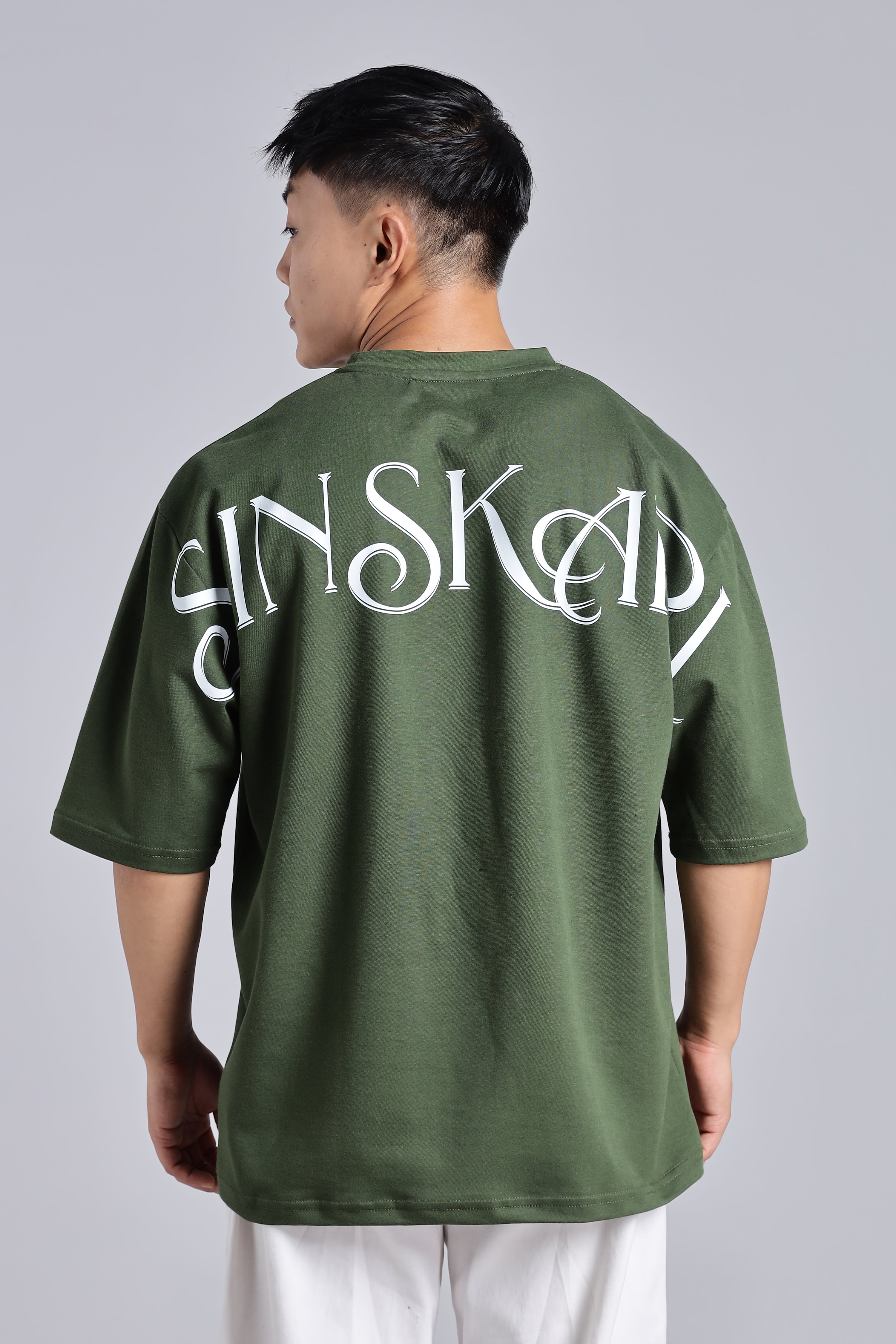 Sinners choice Olive oversized t-shirt