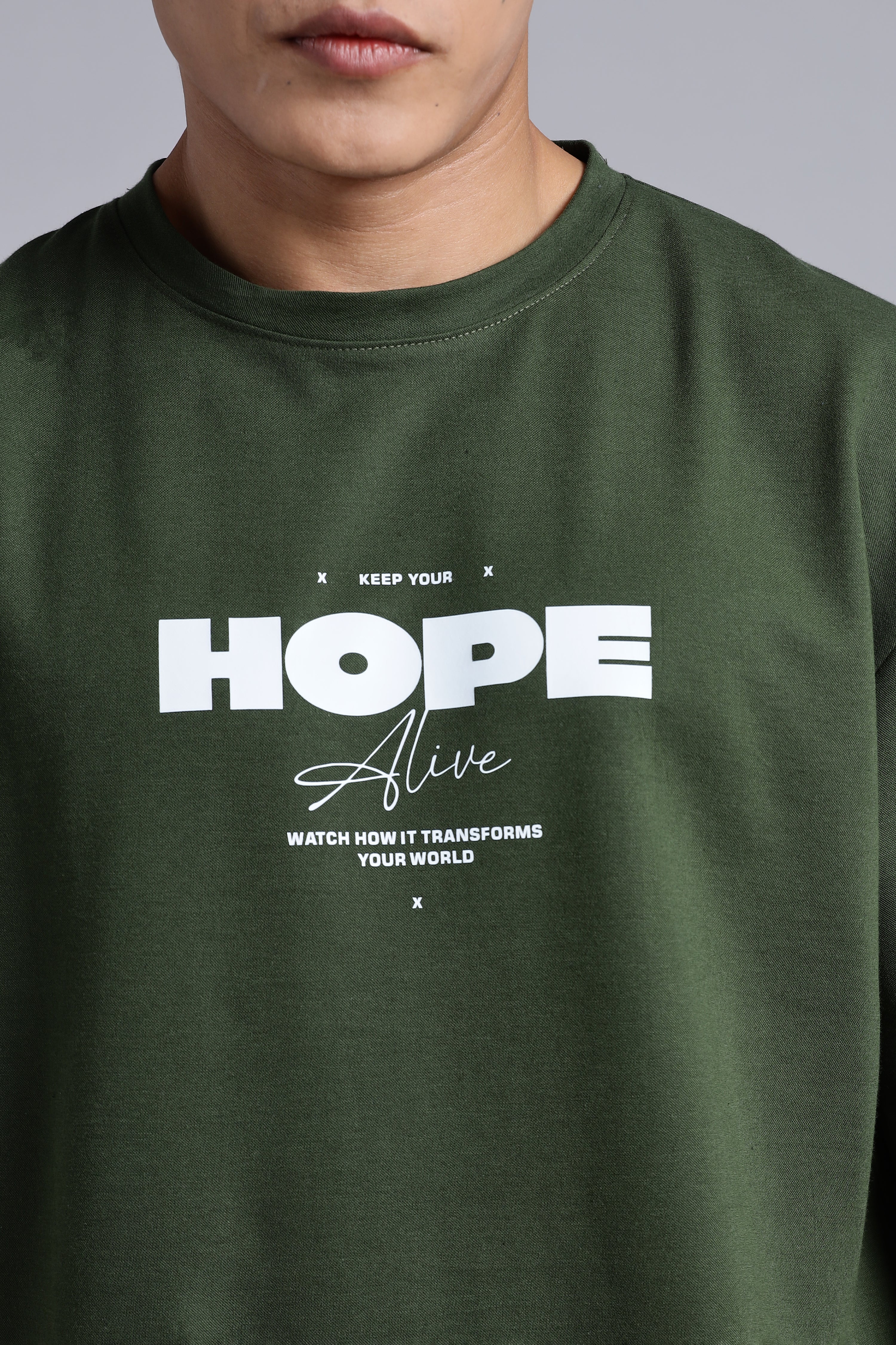 Sinners choice Olive oversized t-shirt Secondary image