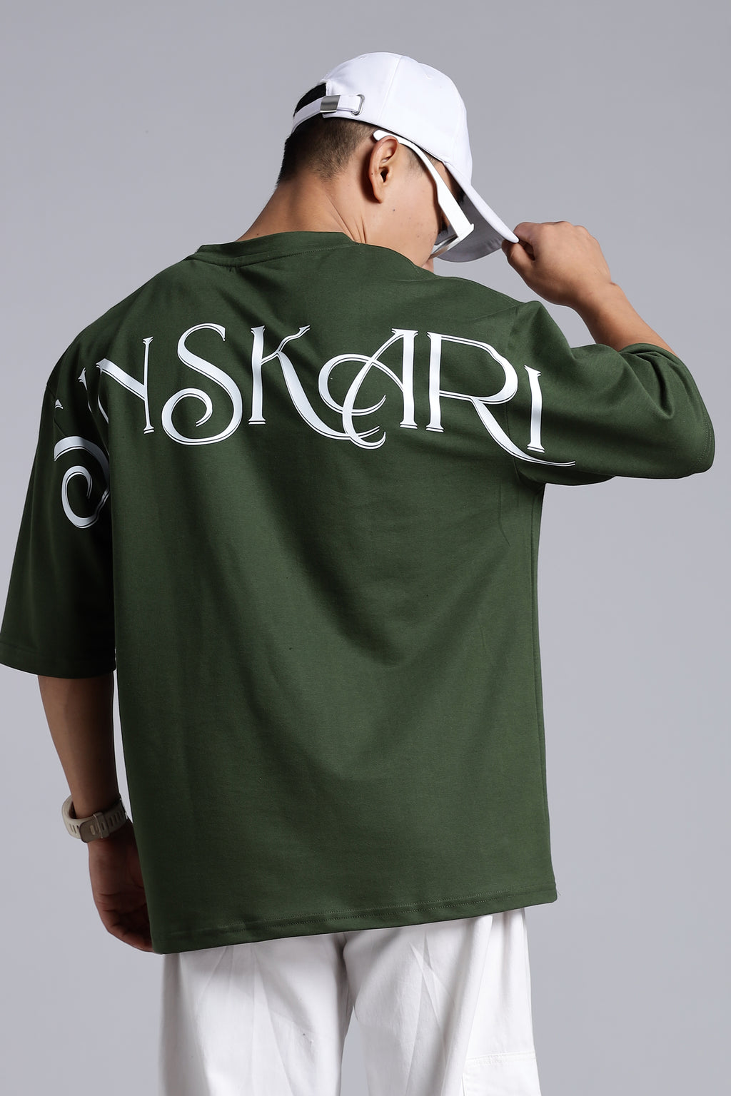 Sinners choice Olive oversized t-shirt