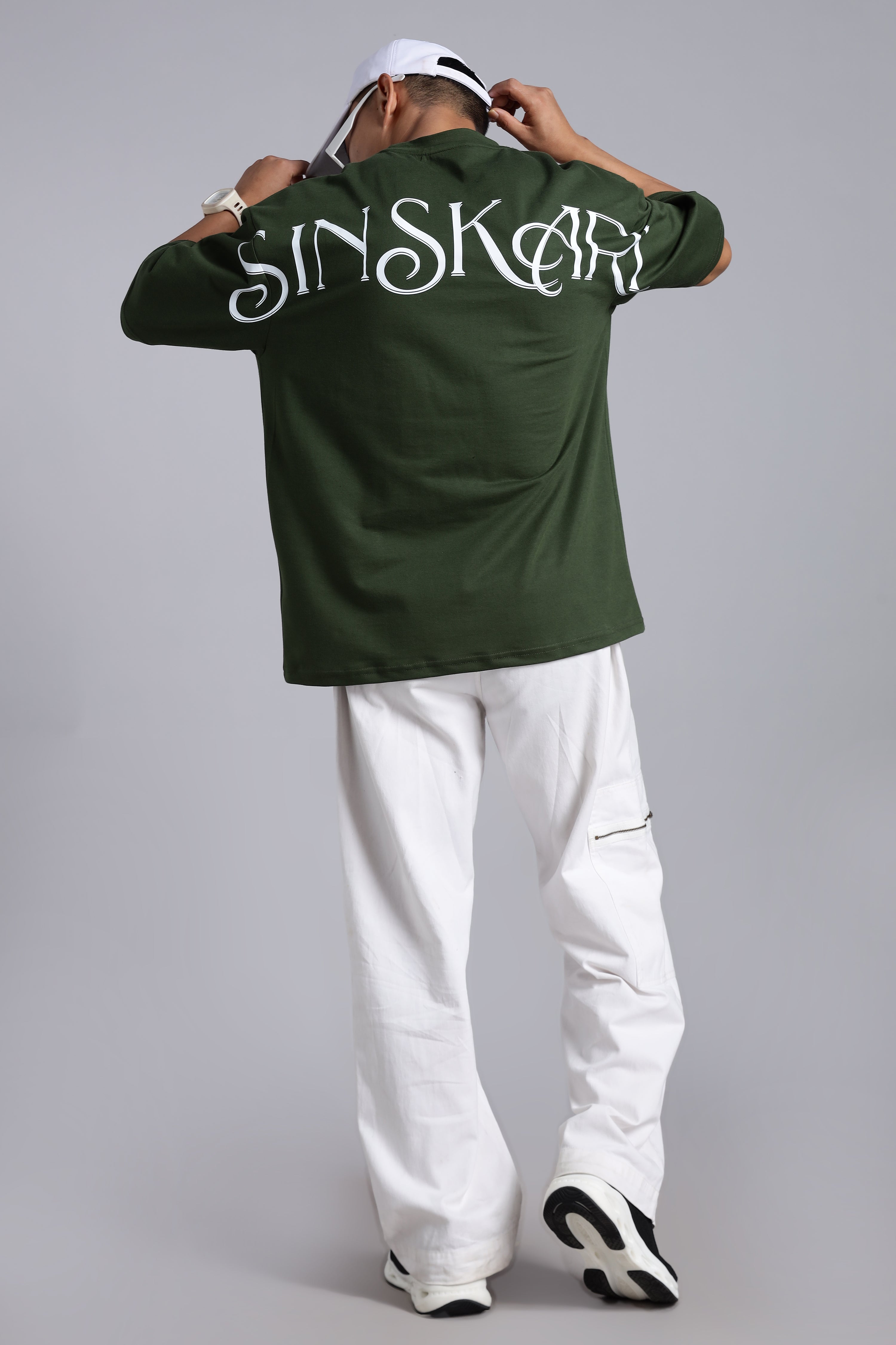 Sinners choice Olive oversized t-shirt Main image
