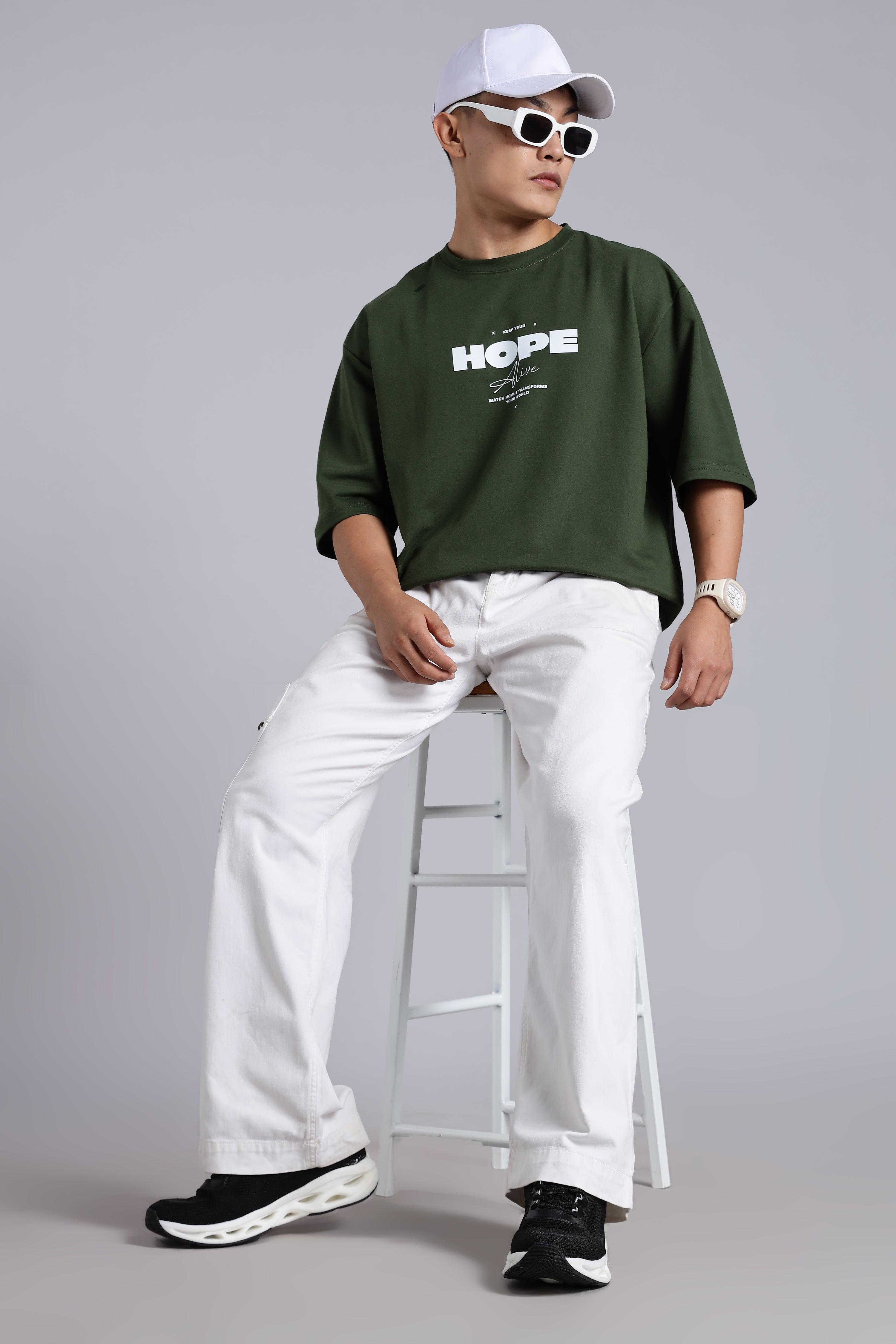 Sinners choice Olive oversized t-shirt