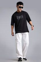 Human being black oversized T-shirt