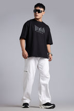 Human being black oversized T-shirt