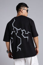 Human being black oversized T-shirt