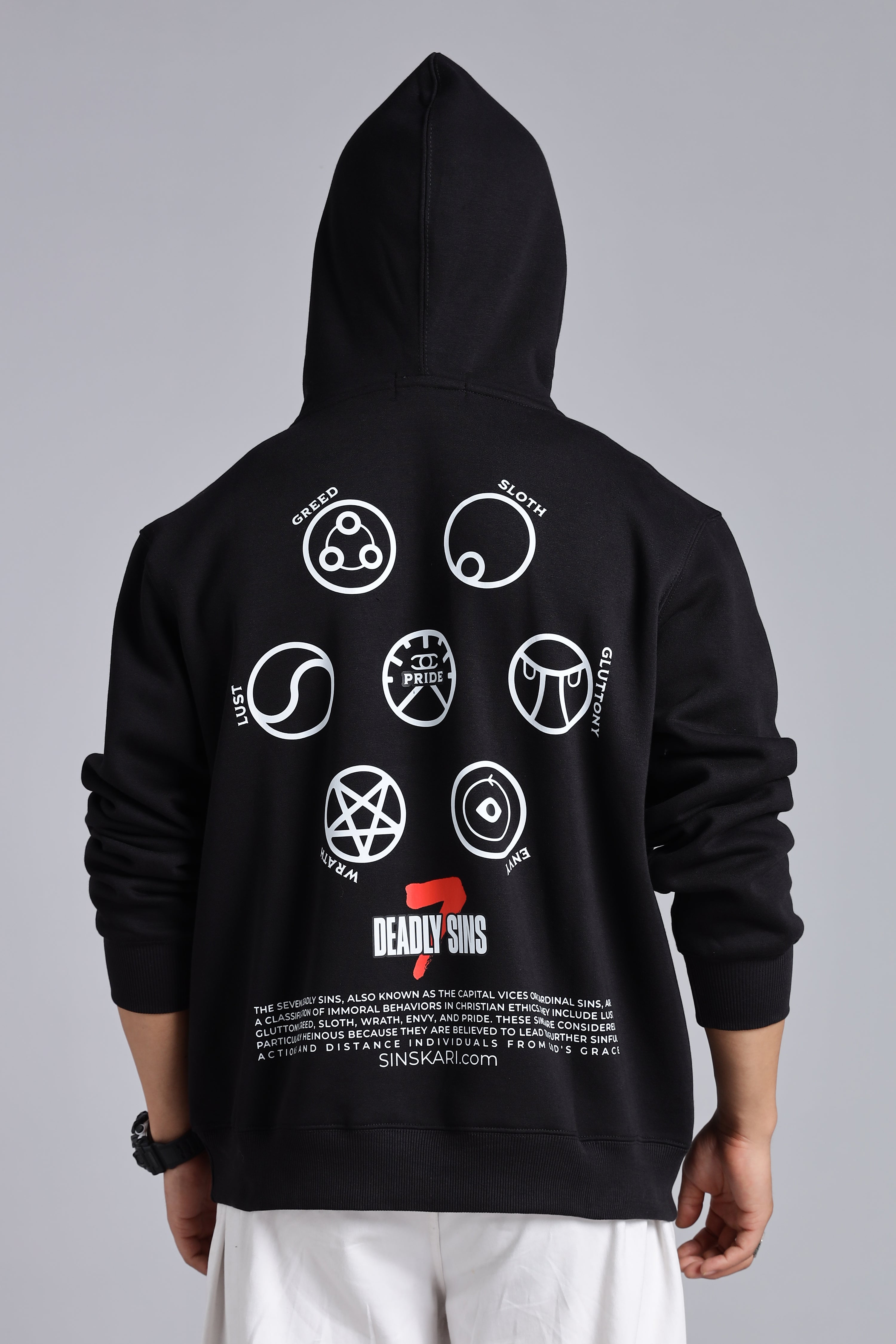 7 deadly sins, Black hoodie