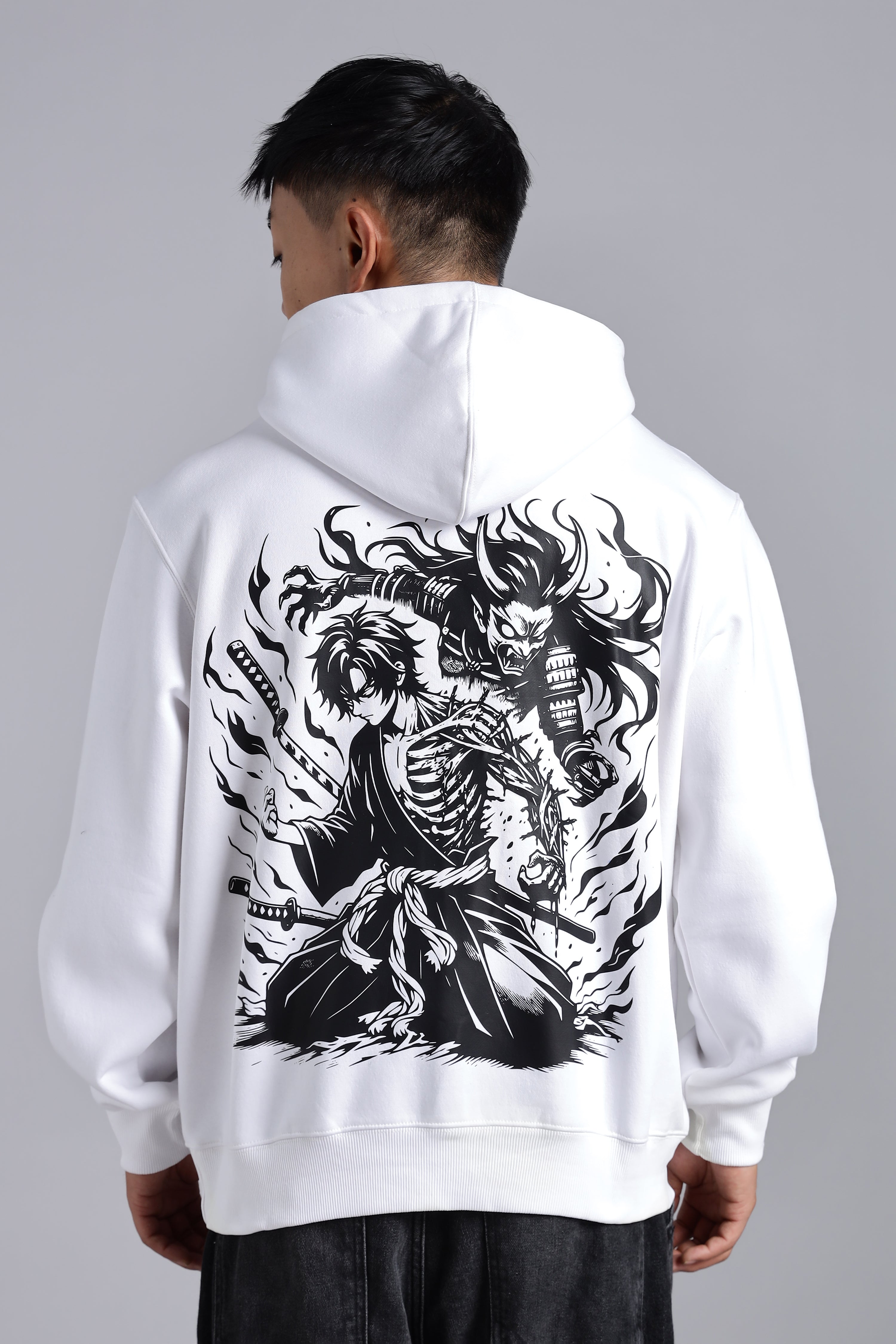 White Demon-Samurai hoodie