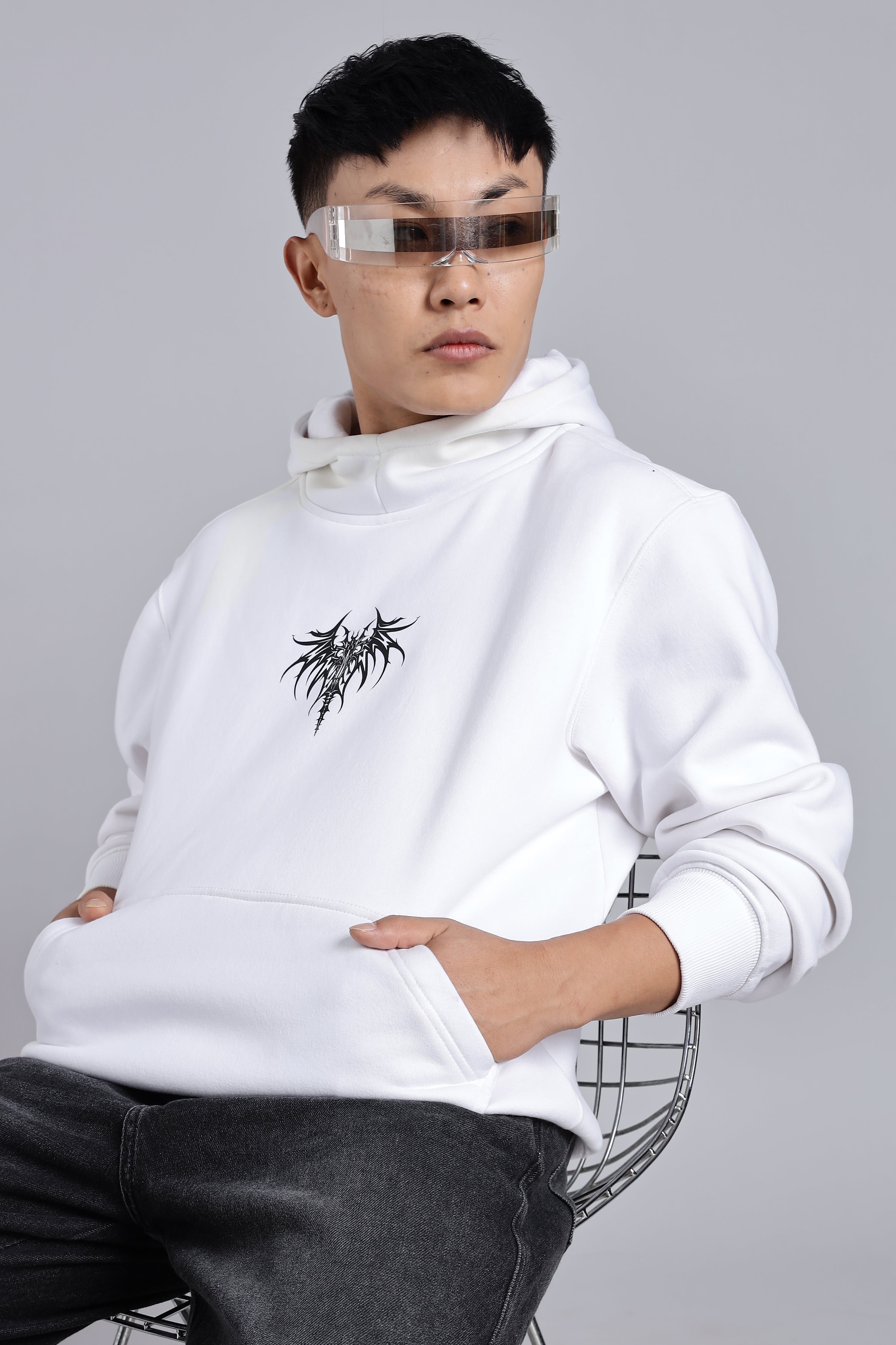 White Demon-Samurai hoodie
