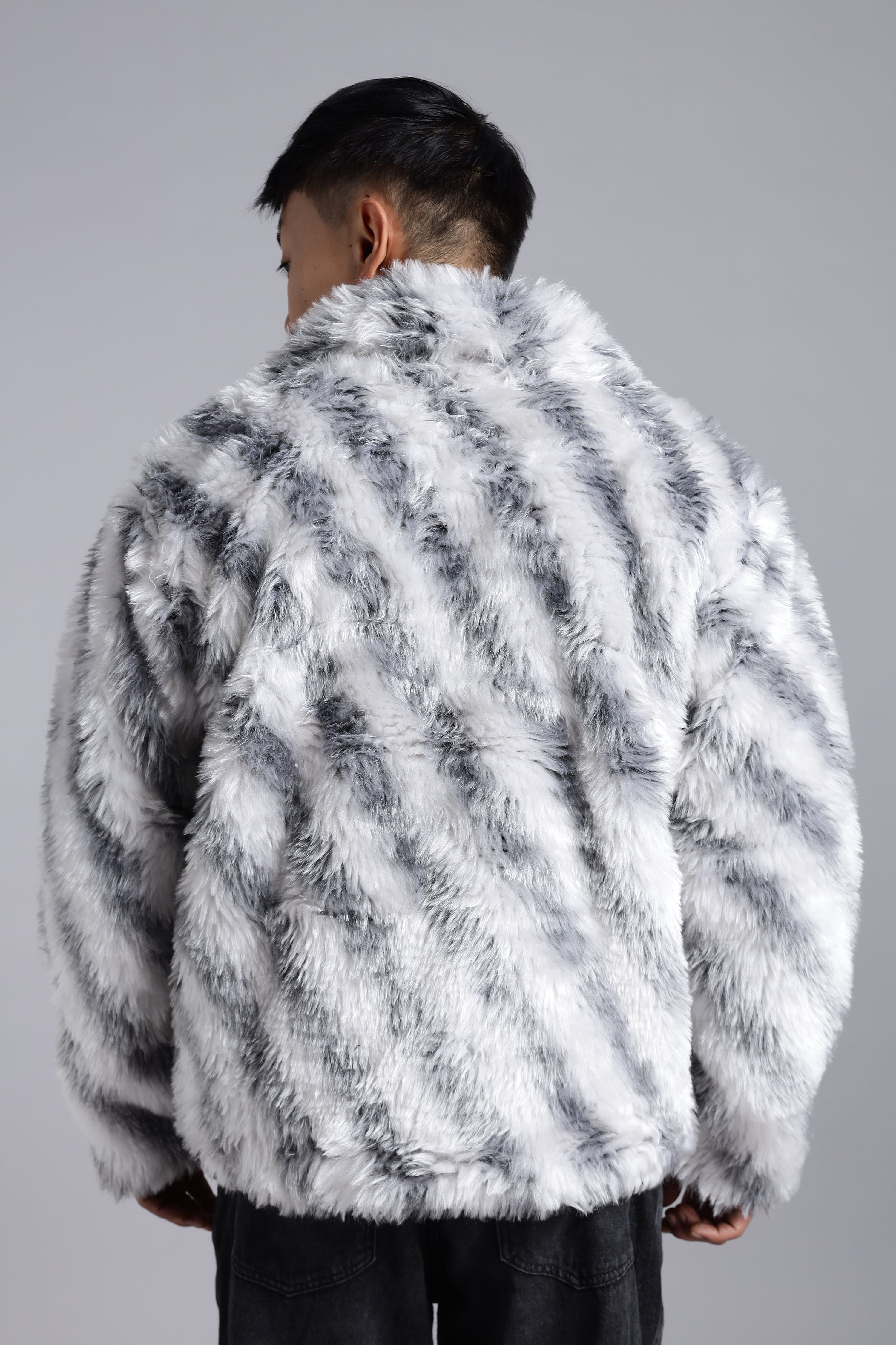 White Faux-Fur Jacket