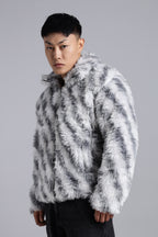 White Faux-Fur Jacket