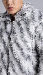White Faux-Fur Jacket
