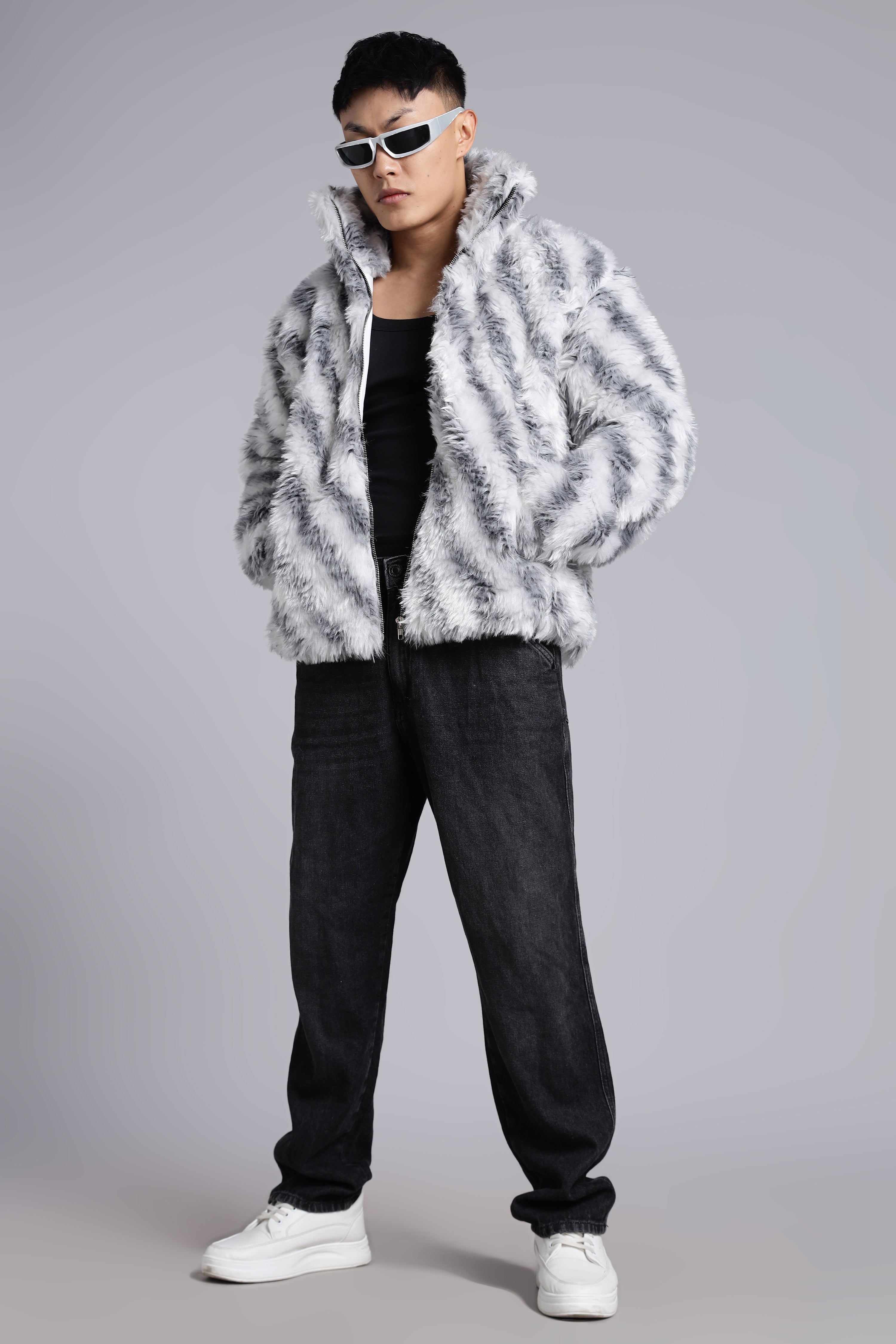 White Faux-Fur Jacket Secondary image
