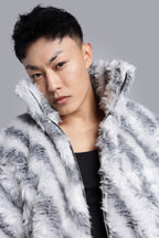 White Faux-Fur Jacket