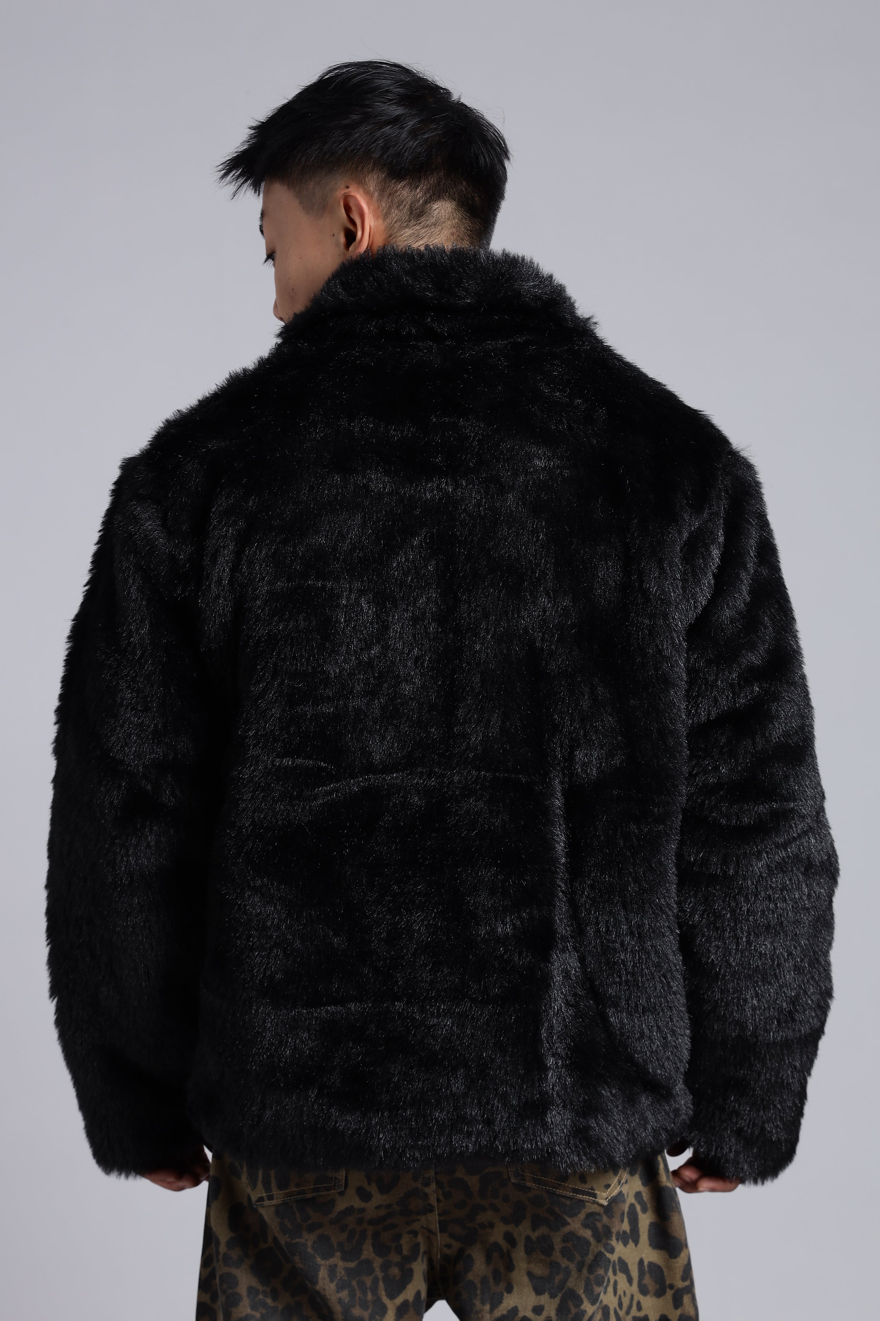 Black Faux-Fur Jacket