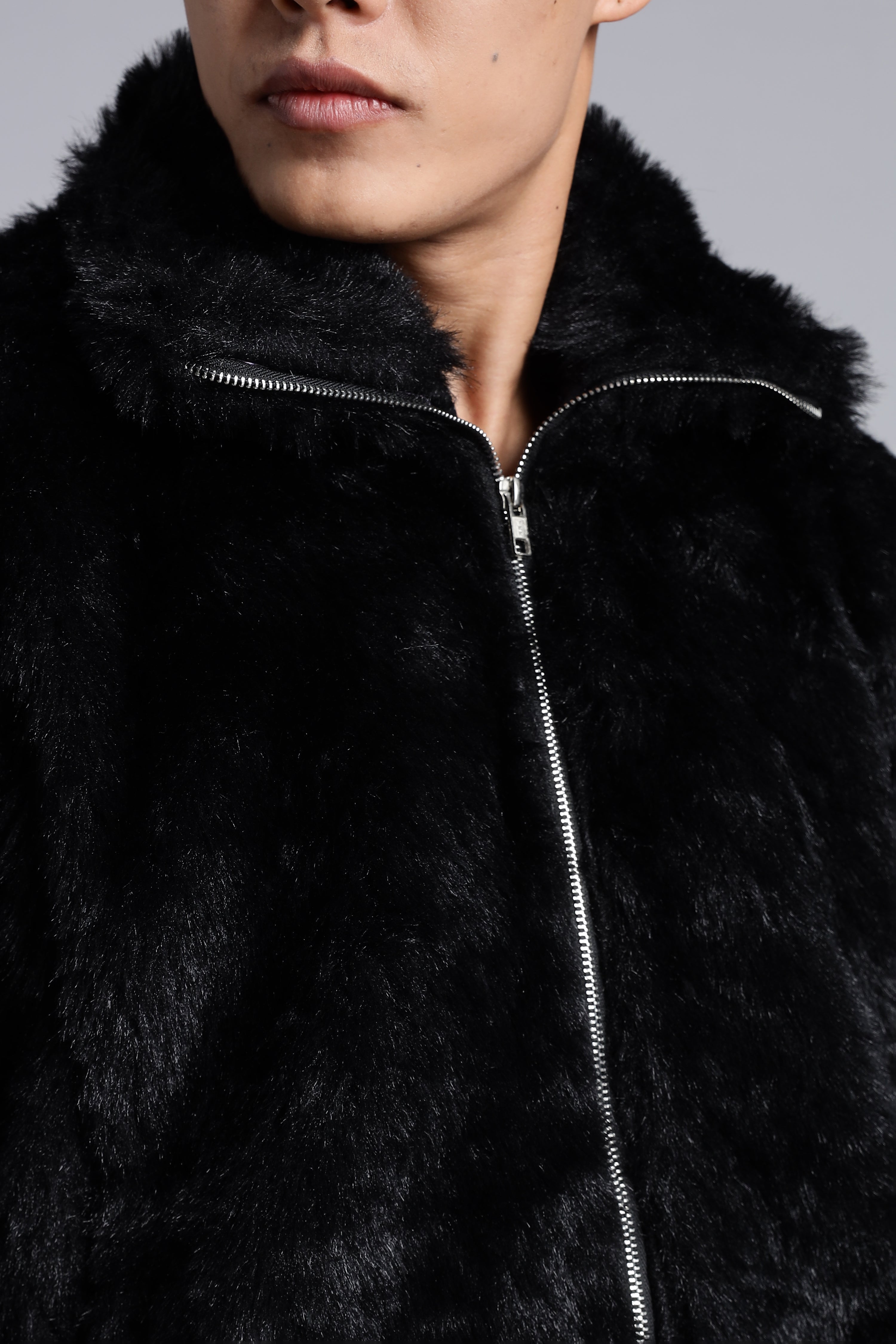 Black Faux-Fur Jacket