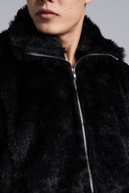 Black Faux-Fur Jacket