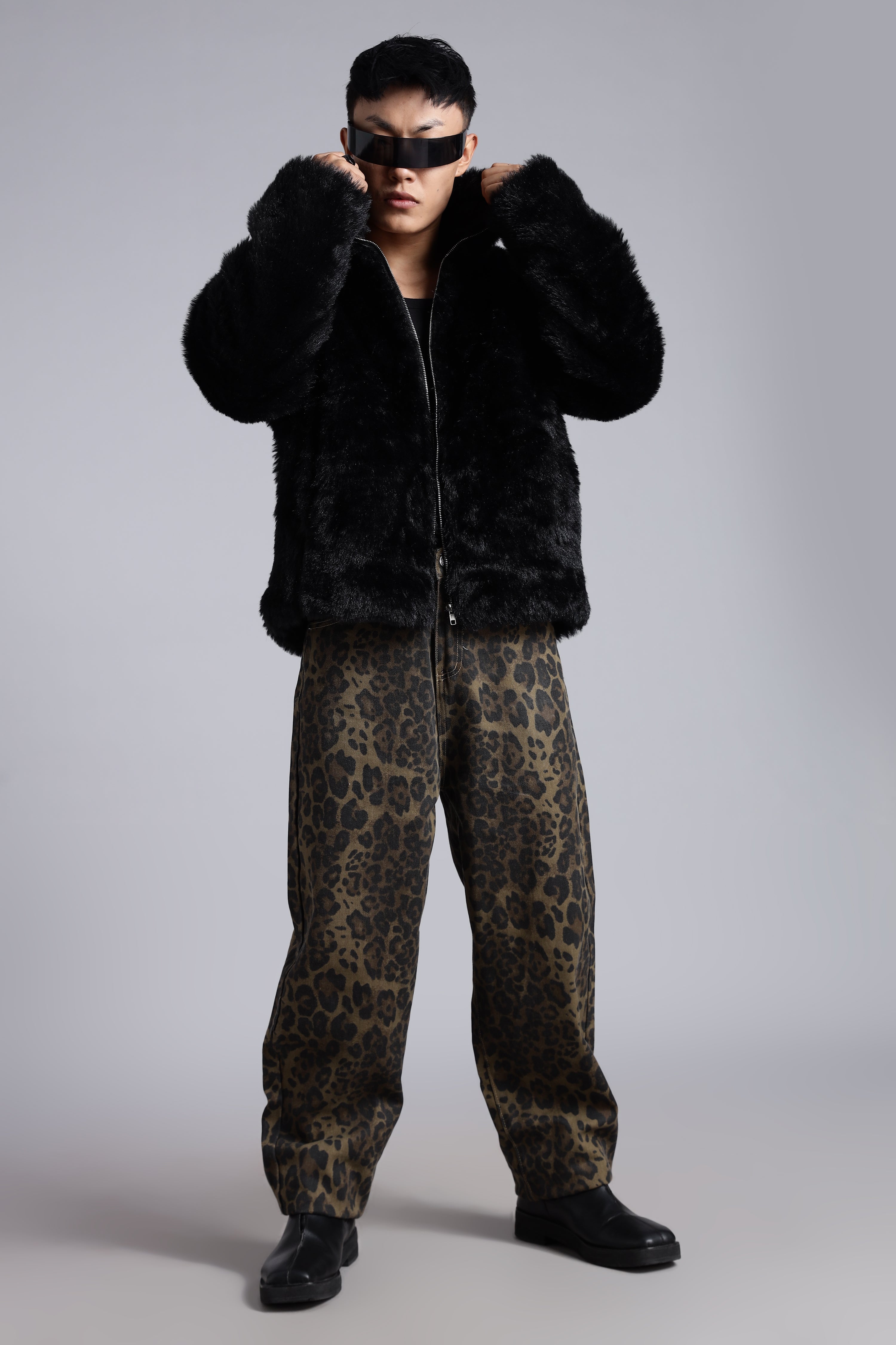 Black Faux-Fur Jacket