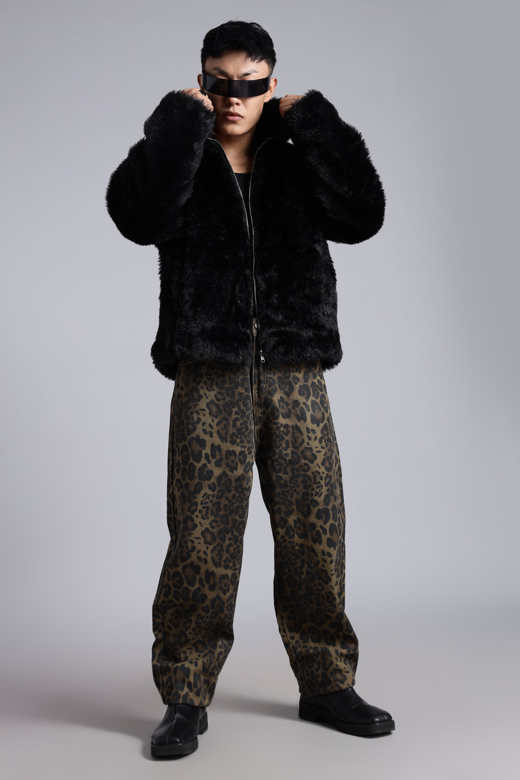 Black Faux-Fur Jacket
