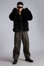 Black Faux-Fur Jacket