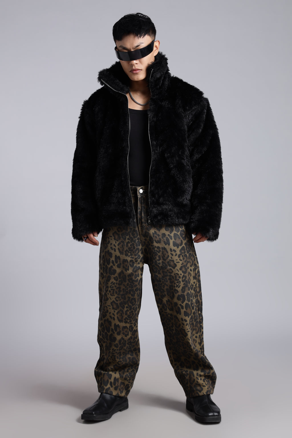 Black Faux-Fur Jacket
