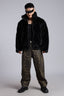 Black Faux-Fur Jacket