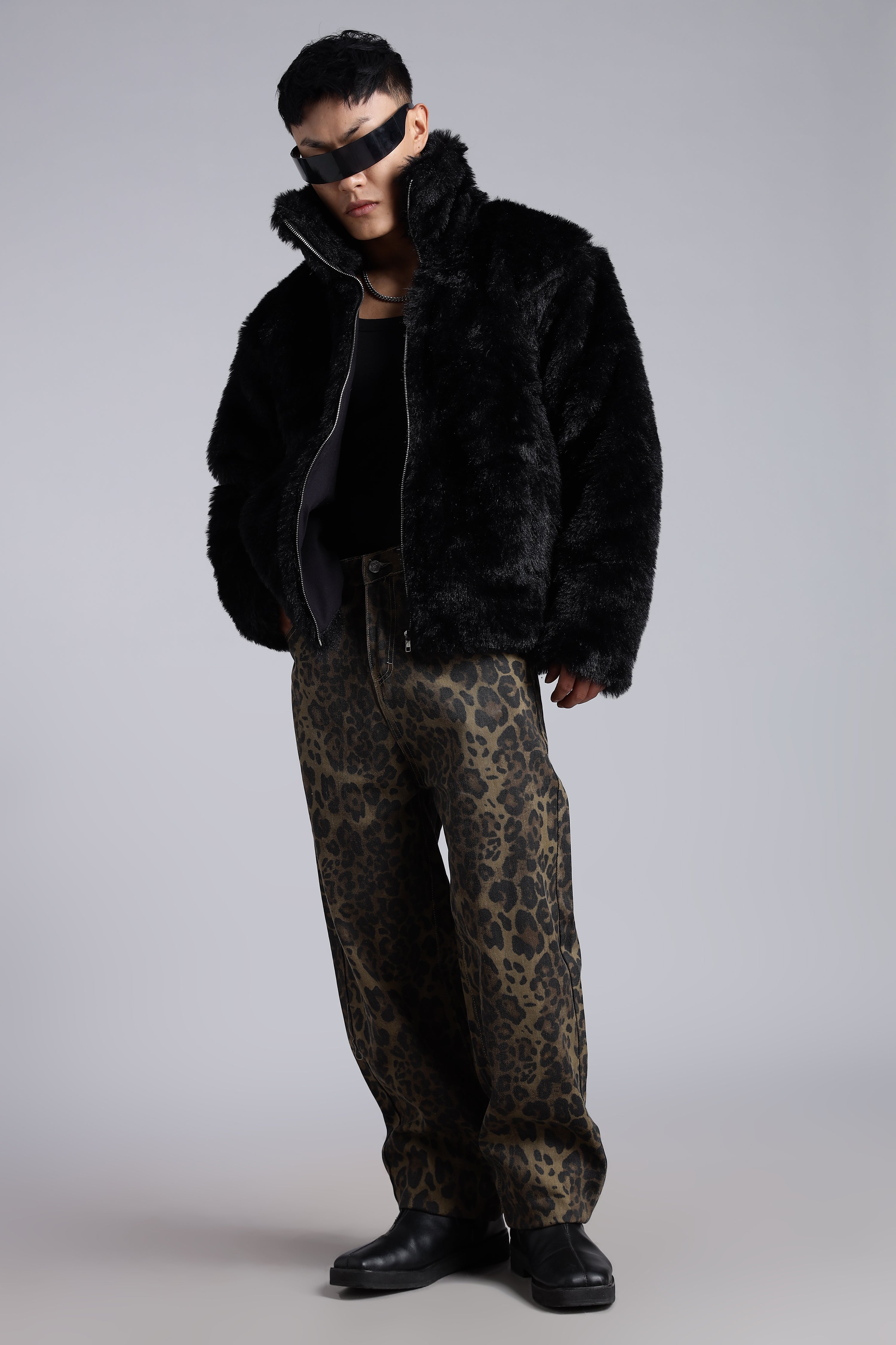 Black Faux-Fur Jacket Secondary image