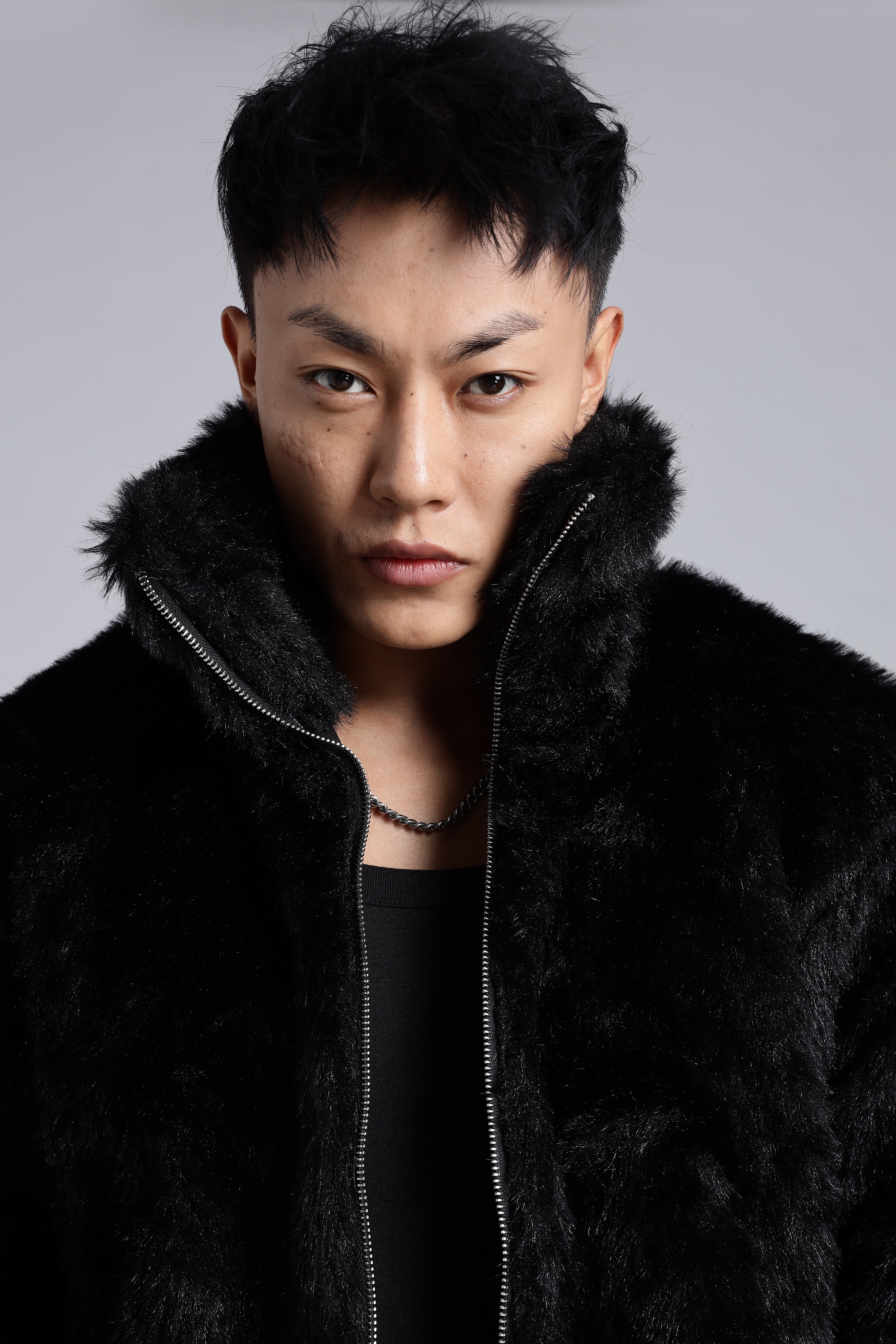 Black Faux-Fur Jacket Main image