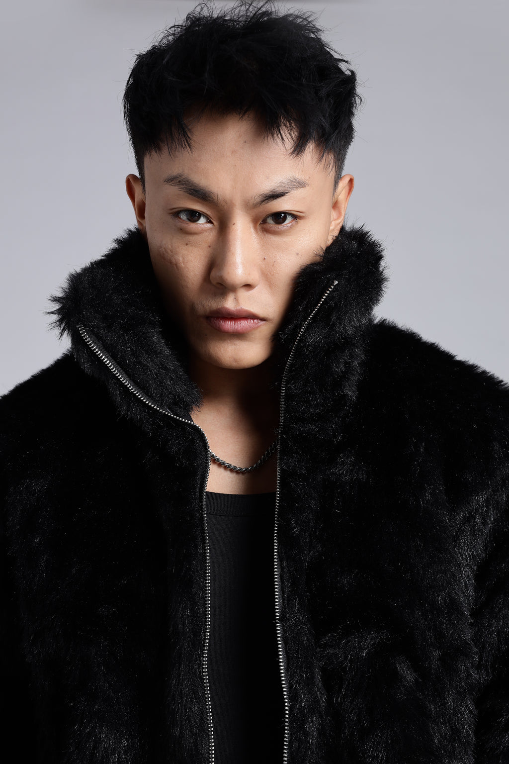 Black Faux-Fur Jacket