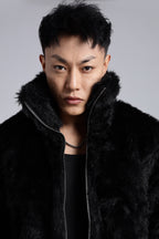 Black Faux-Fur Jacket