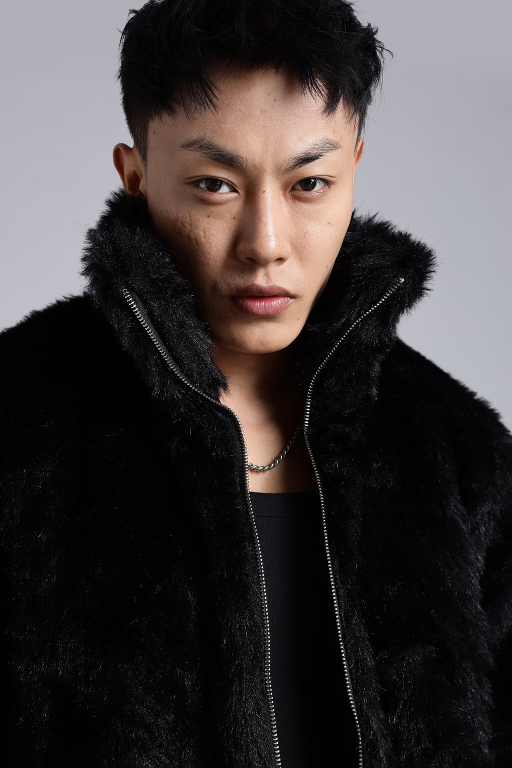 Black Faux-Fur Jacket