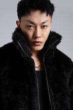 Black Faux-Fur Jacket