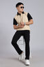 Beige Contrast Polo T-shirt