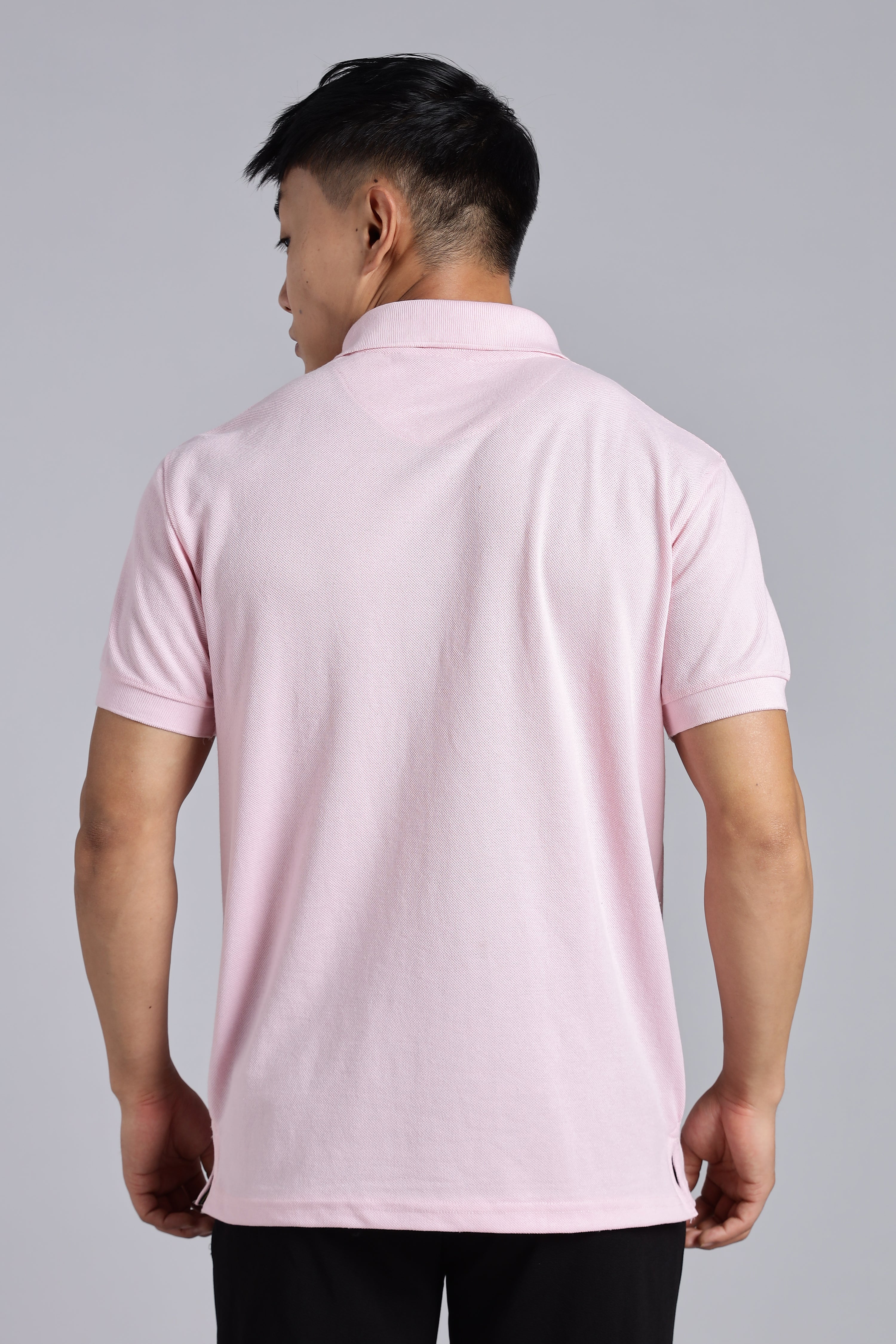 Solid Pink Polo T-shirt