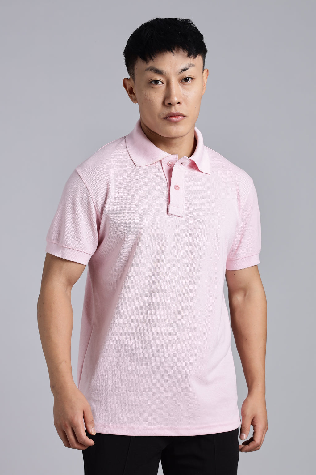 Solid Pink Polo T-shirt