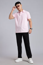 Solid Pink Polo T-shirt