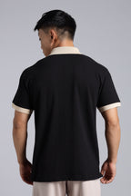 Black contrast Polo T-shirt