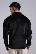 Rabbit Velvet Fabric Black Shirts