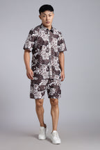 Brown Graffiti Print Cord-Sets