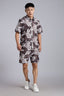 Brown Graffiti Print Cord-Sets