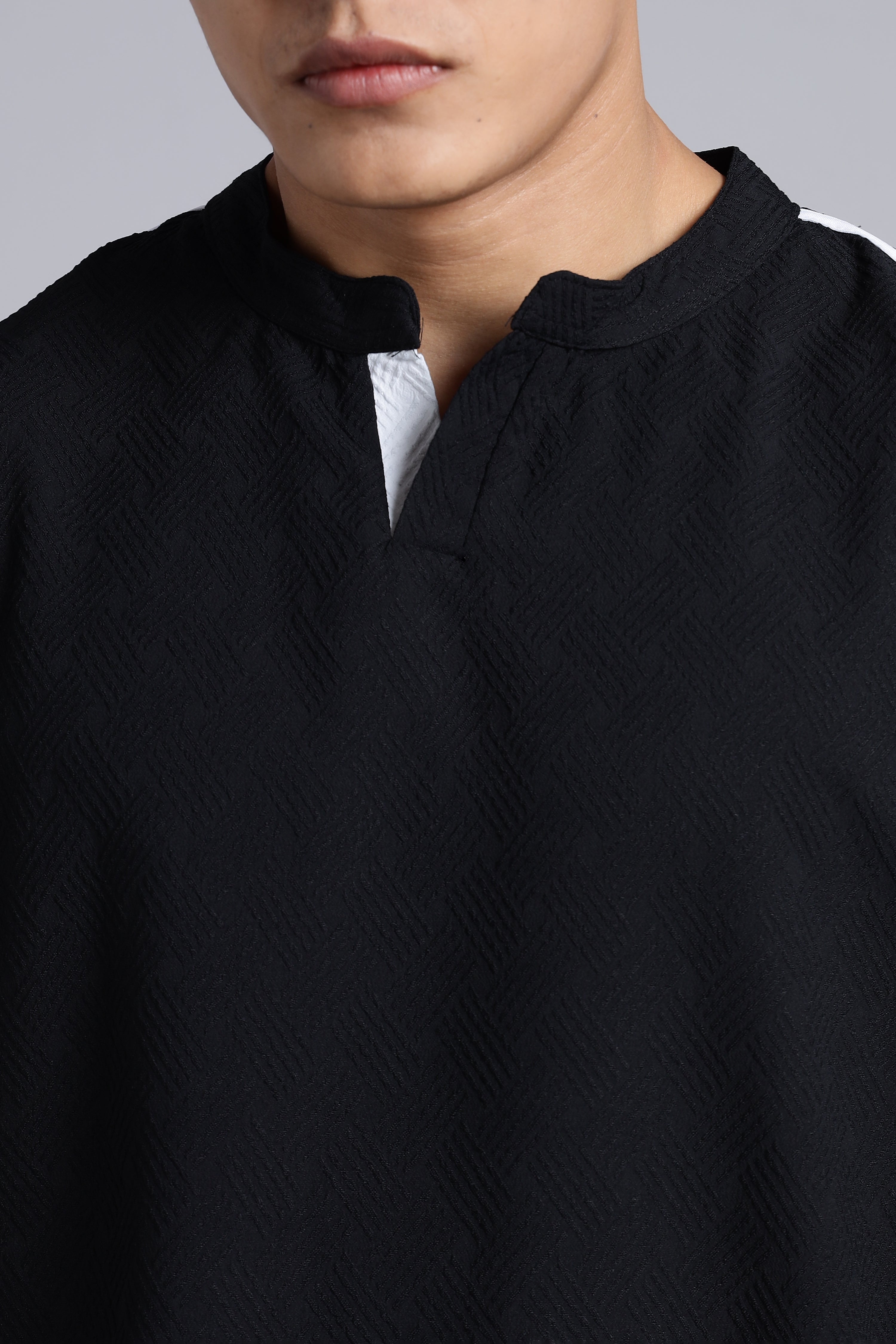 Black Dobby Fabric Cord-set
