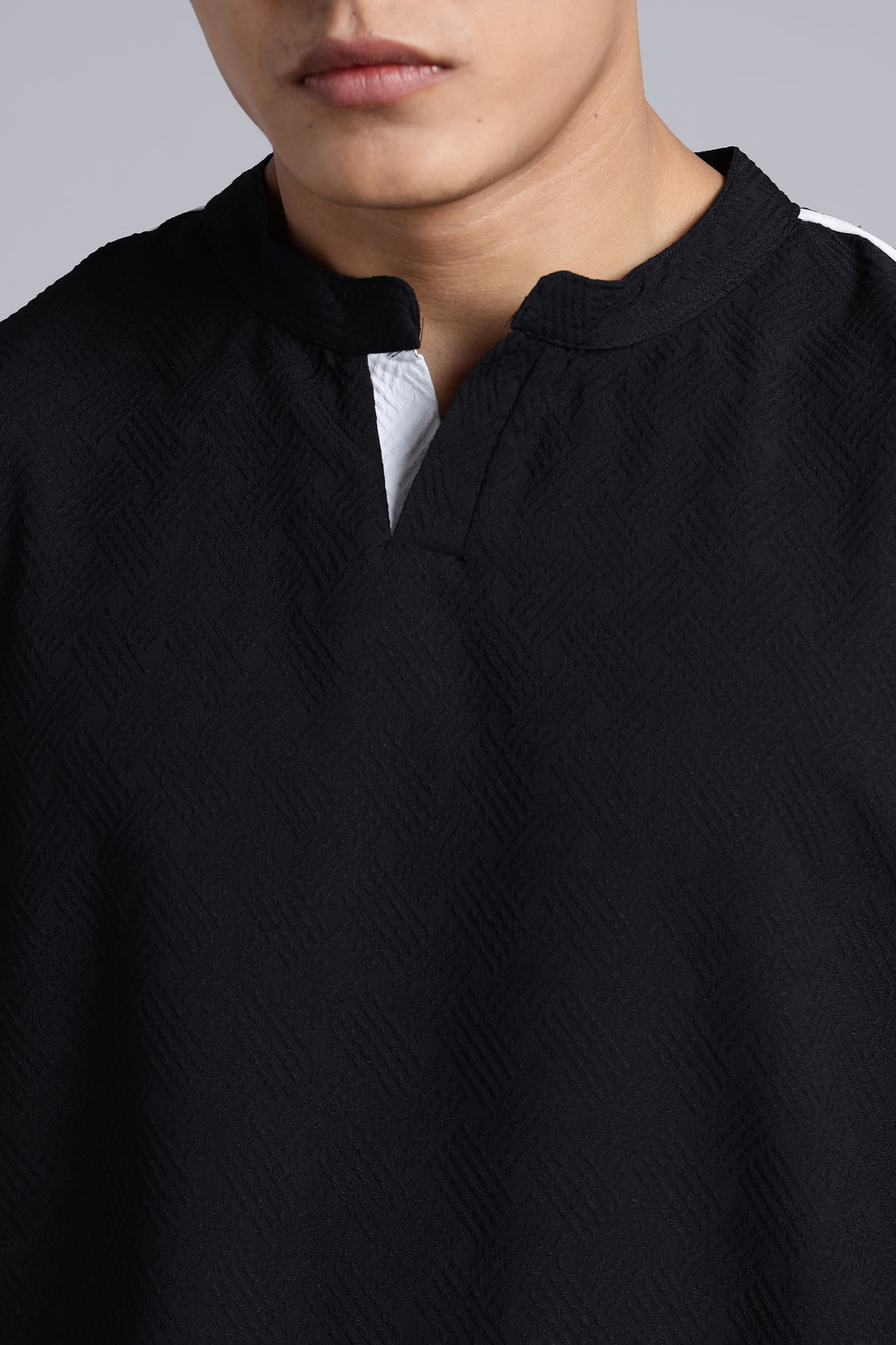 Black Dobby Fabric Cord-set