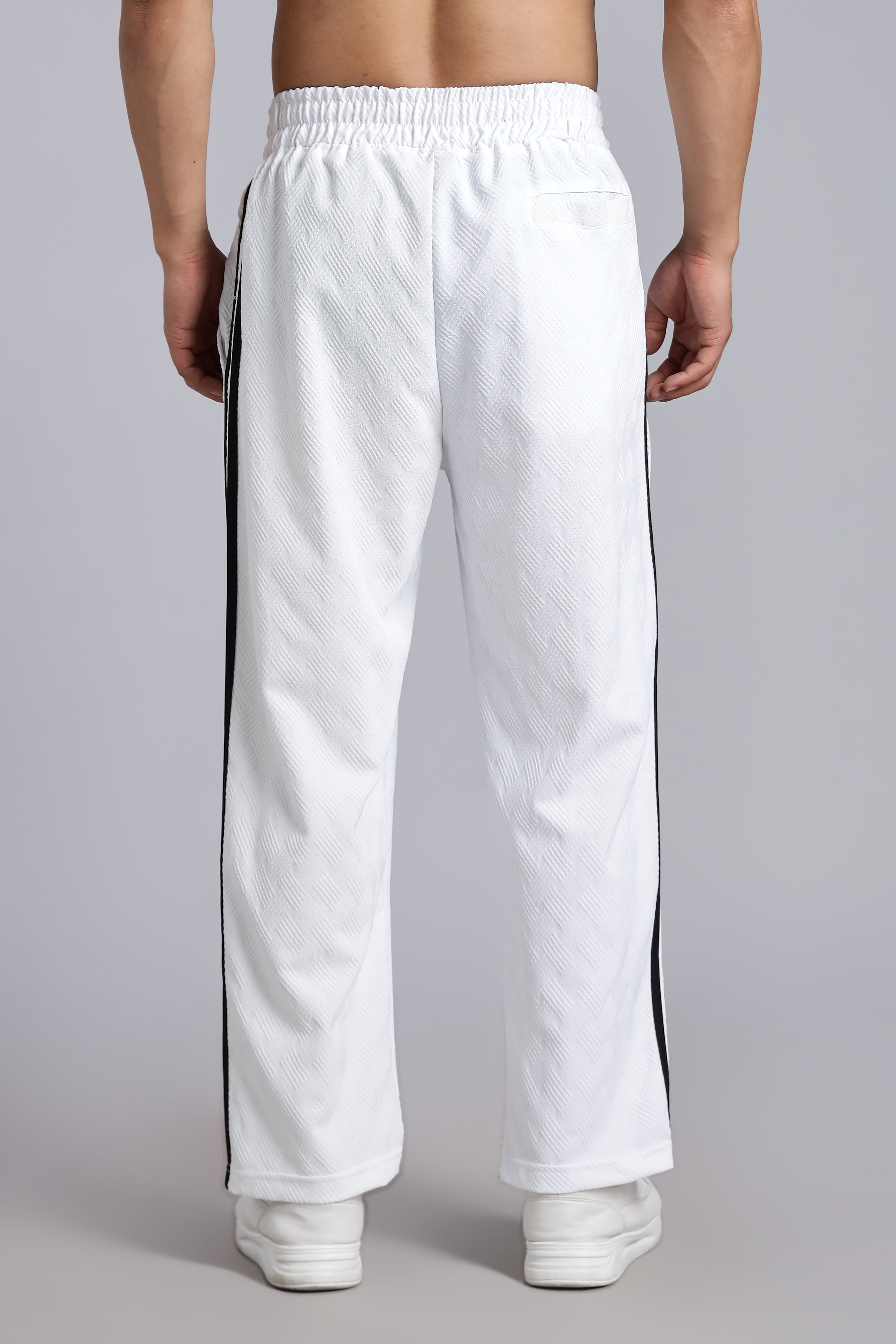 White Dobby Fabric Cord-set