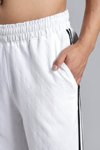 White Dobby Fabric Cord-set